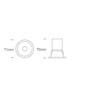 Interiérové svietidlo ONE LIGHT zápustné svietidlo CCTV 10107D/B/V