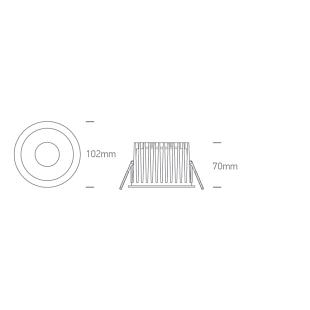 Interiérové svietidlo ONE LIGHT BLACK zapustené svietidlo CCTV 10118G/B/V