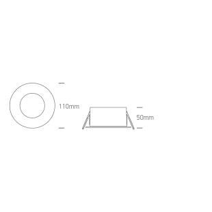 Interiérové svietidlo ONE LIGHT WHITE zapustené svietidlo CCTV 10118GA/W/V