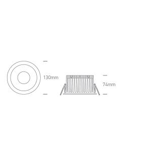 Interiérové svietidlo ONE LIGHT BLACK zapustené svietidlo CCTV 10125G/B/V