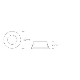 Interiérové svietidlo ONE LIGHT WHITE zapustené svietidlo CCTV 10125GA/W/V
