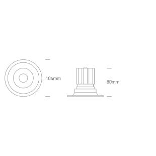 Interiérové svietidlo ONE LIGHT zápustné svietidlo DIMM CCTV 11112TA/W/V