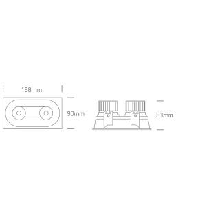 Interiérové svietidlo ONE LIGHT zápustné svietidlo DIMM 11207WD/W/V