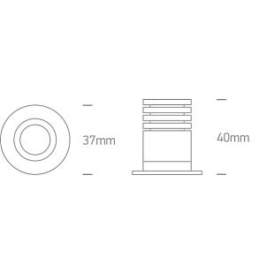 Interiérové svietidlo ONE LIGHT ext. zápustné svietidlo 2W CCTV 10102H/W/V