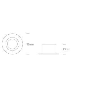 Interiérové svietidlo ONE LIGHT zapustené svietidlo 10103G1/B