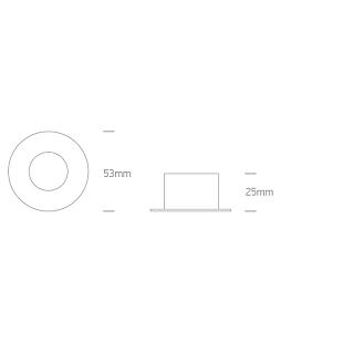 Interiérové svietidlo ONE LIGHT zapustené svietidlo 10103G2/W