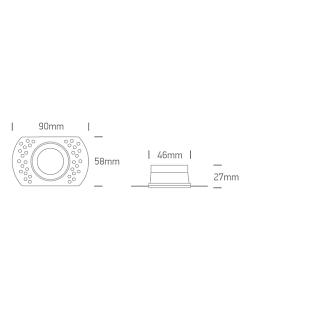 Interiérové svietidlo ONE LIGHT zapustené svietidlo 10103GTR/B