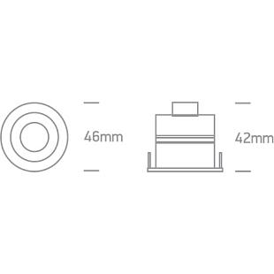 Interiérové svietidlo ONE LIGHT zápustné svietidlo 3W CCTV 10103M/B/V