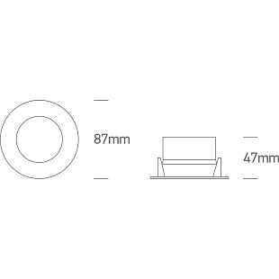 Interiérové svietidlo ONE LIGHT zapustené svietidlo 6W CCTV 10106P/W/V