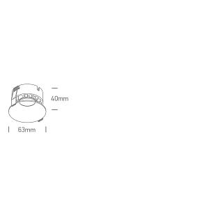 Interiérové svietidlo ONE LIGHT zapustené svietidlo 7W CCTV  10107DX/B/V