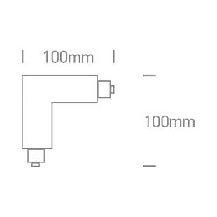Interiérové svietidlo ONE LIGHT Rohový spoj pravý biely 41012A/W/R