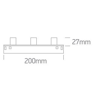 Interiérové svietidlo Magnetické svietidlo ONE LIGHT čierna 3x2W CCTV 48V IP20 MINI/MIDI 42128B/B/V