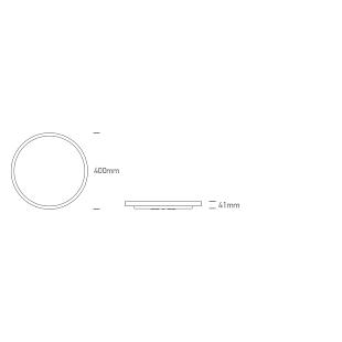 Interiérové svietidlo Stropné svietidlo ONE LIGHT BLACK PLAFO 30W+3W čierna CCTV IP20 230V DIMMABLE 62002BD/B/V