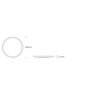 Interiérové svietidlo Stropné svietidlo ONE LIGHT 38W+4W čierna CCTV IP20 230V DIMMABLE 62002CD/B/V