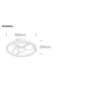 Interiérové svietidlo Stropný ventilátor ONE LIGHT WHITE 20W LED 28W CCTV IP20 230V 6300A/W/V