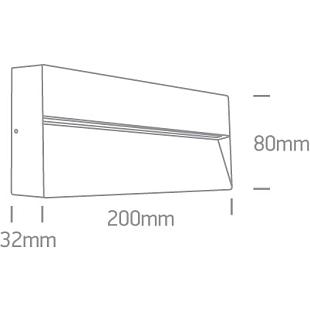 Vonkajšie svietidlo Nástenné svietidlo 6W CCTV IP65 DARK LIGHT 230V antracit 67359B/AN/V