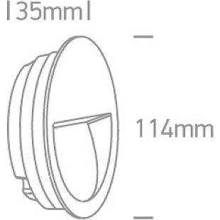 Vonkajšie svietidlo Nástenné zapustené svietidlo ONE LIGHT 3W CCTV IP65 DARK LIGHT 230V antracit 68068/AN/V