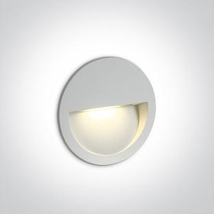 Vonkajšie svietidlo Nástenné zapustené svietidlo ONE LIGHT 3W CCTV IP65 DARK LIGHT 230V biela