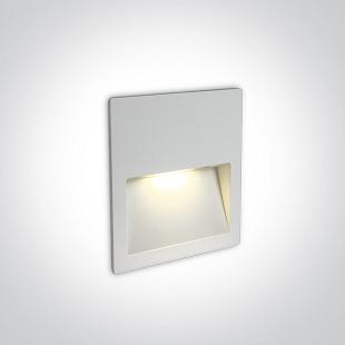 Vonkajšie svietidlo Nástenné zapustené svietidlo ONE LIGHT 3W CCTV IP65 DARK LIGHT 230V biela