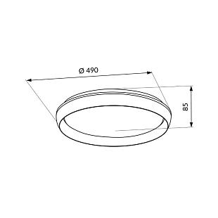 Interiérové svietidlo LED-POL ORO XIERA LED 45W CCT B/G ORO33297