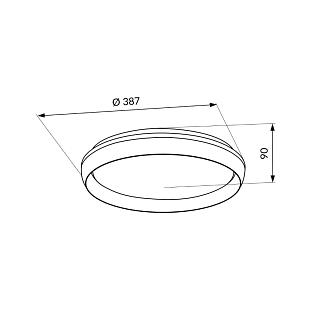 Interiérové svietidlo LED-POL ORO XIERA LED 24W CCT B/G ORO33295