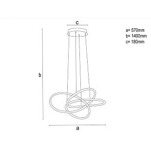 Interiérové svietidlo LED závesné svietidlo s diaľkovým ovládačom 95W TA2309/W