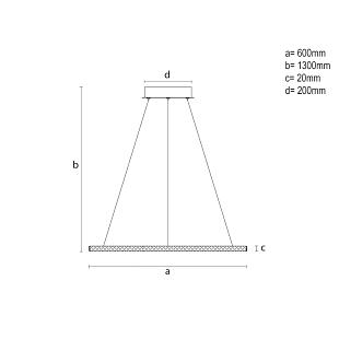 Interiérové svietidlo LED závesné svietidlo s diaľkovým ovládačom 90W TA2313/W