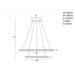 Interiérové svietidlo LED závesné svietidlo s diaľkovým ovládačom 150W TA2314/W