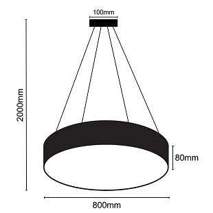 Interiérové svietidlo NEDES LED závesné svietidlo 70W LCL7122-H
