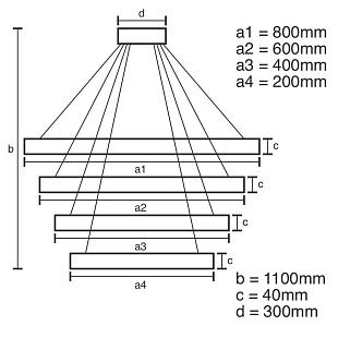 Interiérové svietidlo NEDES LED svietidlo 135W/stmiev. J4314/G