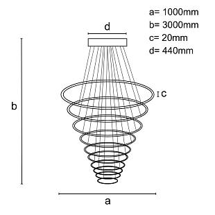 Interiérové svietidlo NEDES LED svietidlo + diaľkový ovládač 370W J4375/B