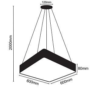 Interiérové svietidlo NEDES LED závesné svietidlo 65W LCL7221-H