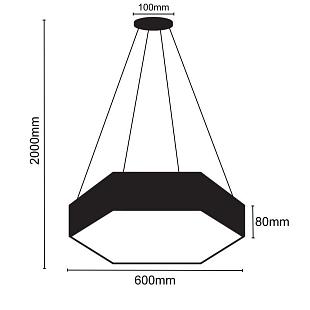Interiérové svietidlo NEDES LED závesné svietidlo 40W LCL7321-H