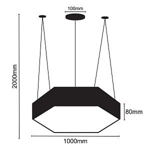 Interiérové svietidlo NEDES LED závesné svietidlo 100W LCL7323-H