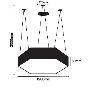 Interiérové svietidlo NEDES LED závesné svietidlo 120W LCL7324-H