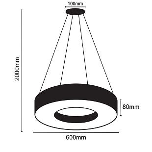 Interiérové svietidlo NEDES LED závesné svietidlo 30W LCL7421-H