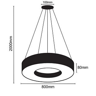 Interiérové svietidlo NEDES LED závesné svietidlo 40W LCL7422-H