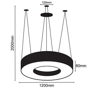Interiérové svietidlo NEDES LED závesné svietidlo 60W LCL7424-H