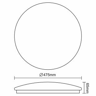 Interiérové svietidlo NEDES stropné svietidlo 48W LCL425S