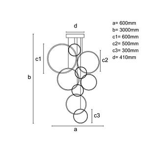 Interiérové svietidlo NEDES závesné svietidlo 290W + diaľkový ovládač J4371/B