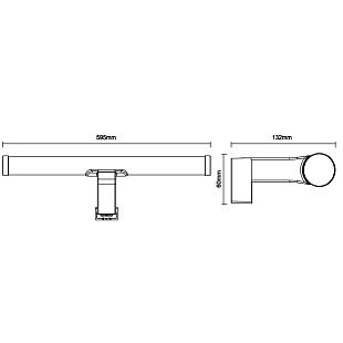 Interiérové svietidlo NEDES LED kúpeľňové svietidlo 12W BK LNL7722/BK