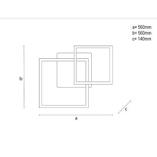 Interiérové svietidlo LED stropné svietidlo s diaľkovým ovládačom 75W TA1340/B