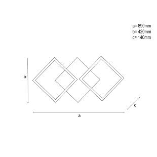 Interiérové svietidlo LED stropné svietidlo s diaľkovým ovládačom 85W TA1341/B
