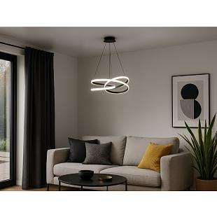 Interiérové svietidlo LED závesné svietidlo s diaľkovým ovládačom 90W TA2307/B