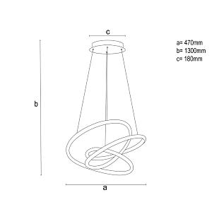Interiérové svietidlo LED závesné svietidlo s diaľkovým ovládačom 90W TA2307/W