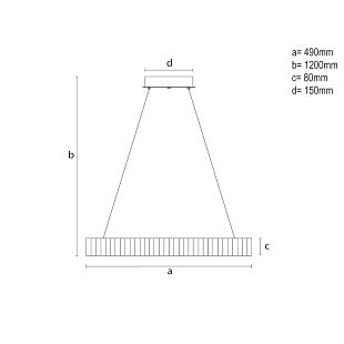 Interiérové svietidlo LED závesné svietidlo s diaľkovým ovládačom75W TA2304/B