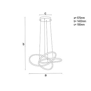 Interiérové svietidlo LED závesné svietidlo s diaľkovým ovládačom 95W TA2309/B