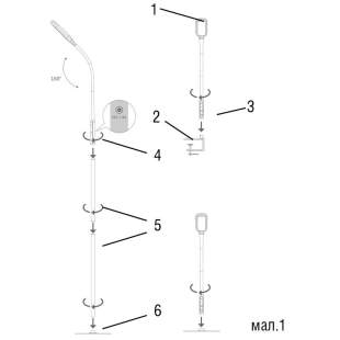 Interiérové svietidlo NEDES LED lampička XENIA  DL4306/B