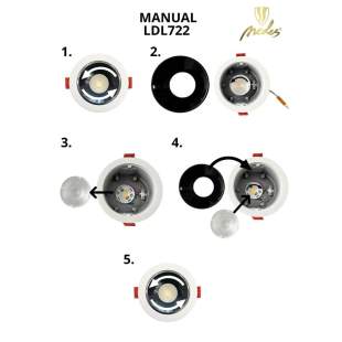 Interiérové svietidlo NEDES Šošovka 24° pre LED svietidlo LDL722 L71224