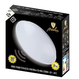 Interiérové svietidlo NEDES LED svietidlo+senzor IP44 LCL421M/44